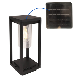 60 Watt Rustik Tasarımlı Solar Alüminyum Bollard Aydınlatma Armatürü