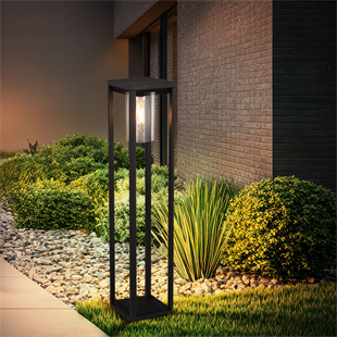 60 Watt Rustik Tasarımlı Solar Alüminyum Bollard Aydınlatma Armatürü