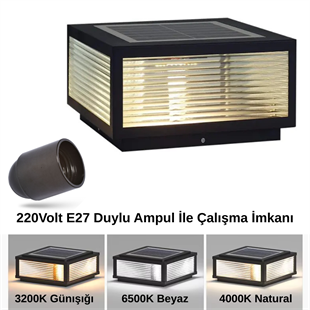 60 Watt Solar Set/Baba Duvar Üstü Dekoratif Armatür