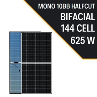 625Watt Monokrıstal 10BB HALF CUT BIFACIAL Solar Güneş Enerji Paneli