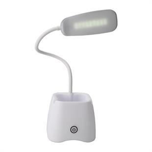 Dokunmatik 3 Kademe Işık Ayarlı USB Şarjlı Led Masa Lambası + Kalemlik