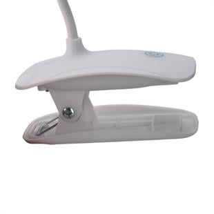 Dokunmatik 3 Kademe Işık Ayarlı USB Şarjlı Klipsli Led Masa Lambası