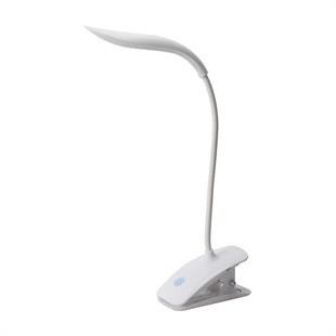 Dokunmatik 3 Kademe Işık Ayarlı USB Şarjlı Klipsli Led Masa Lambası