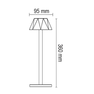 Dokunmatik Şarjlı Dekoratif Mellea Led Masa Lambası