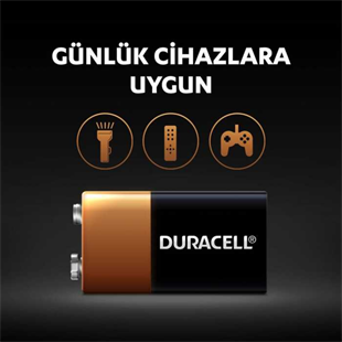 Duracell Plus 9 Volt Yassı Pil