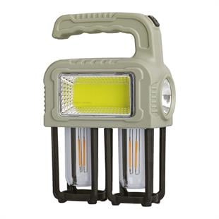 Filament Ledli USB + Solar Şarjlı El ve Kamp Feneri