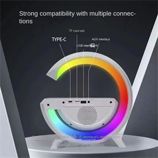 Kablosuz Şarj Özellikli Bluetoothlu Çok Fonksiyonlu Masa Lambası