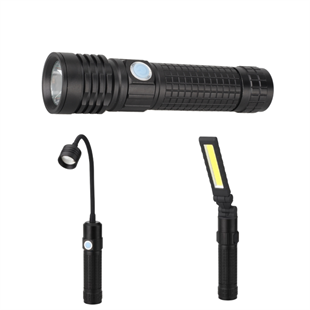 P50 Led Fonksiyonel USB Şarjlı/Pilli El Feneri