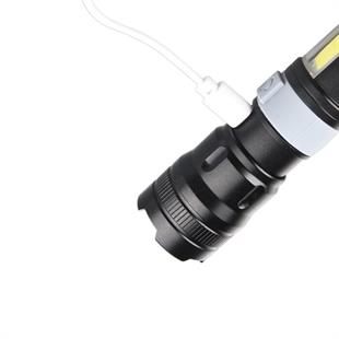 P50 Led + COB Led USB Şarjlı El Feneri