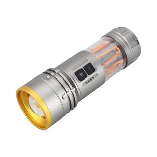 20 Watt Led + 360° Flement Ledli USB Şarjlı Zoomlu El Feneri