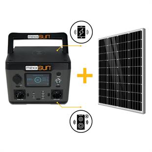 Power Station Taşınabilir Protatif Güç İstasyonu 540Wh Lityum Batarya,500 W Çıkış Gücü + 160Watt Solar Panel