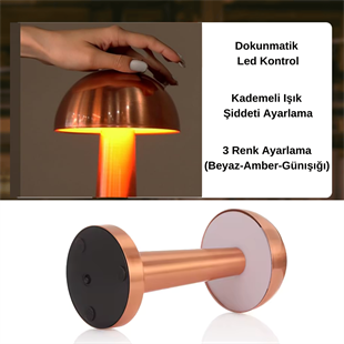 Sakarya Dokunmatik Şarjlı Dekoratif Led Masa Lambası