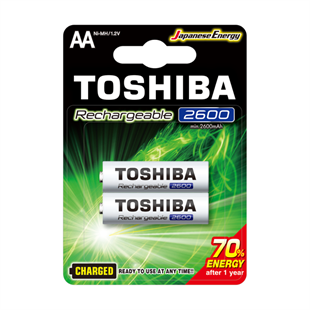 Toshiba AA Kalın Şarjlı Pİl 2600mAH 2 Lİ
