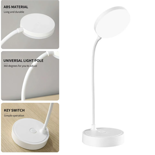 USB Şarjlı Esnek Tasarımlı Dimlenebilir Masa Lambası