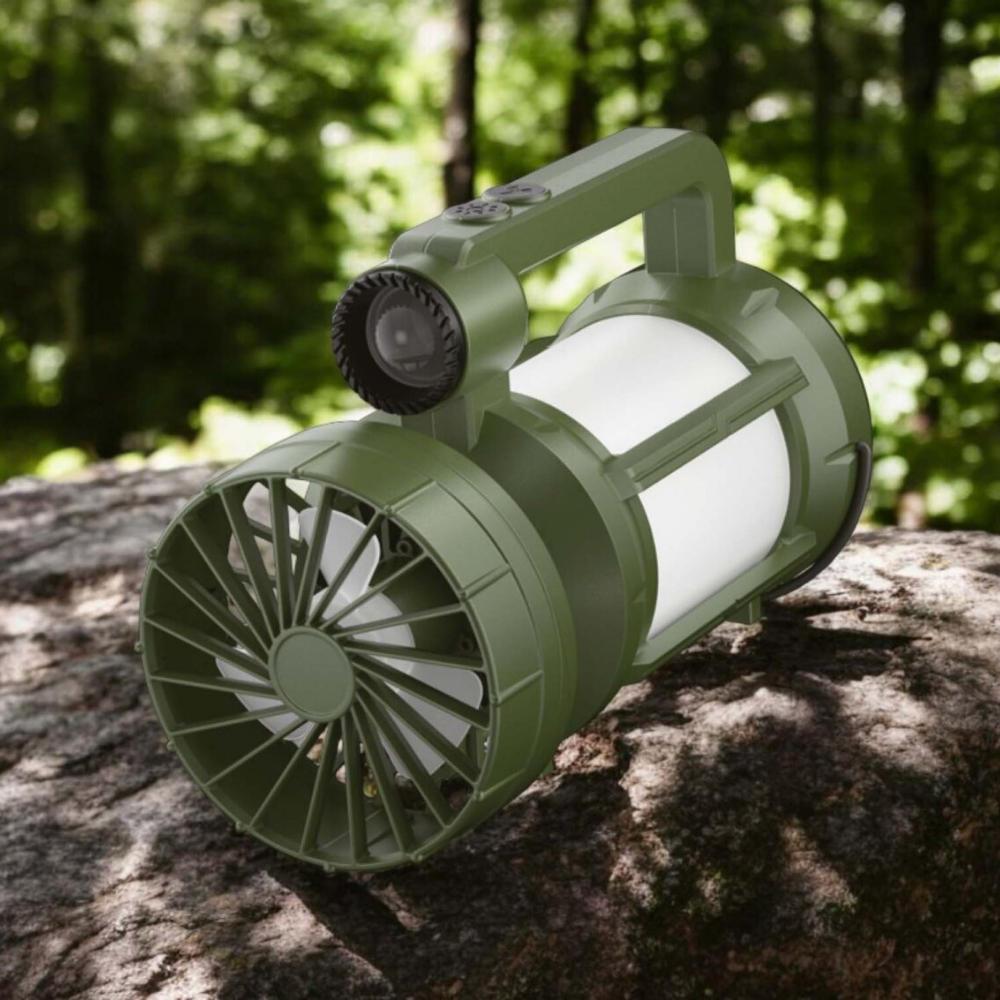 Panther PT-576 10 Watt TG Led + 5 Watt Led USB + Solar Şarjlı Pervane + El Feneri Projektör