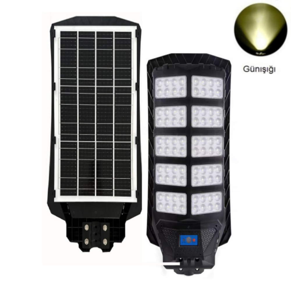 1000 Watt Güneş Enerjili Solar Sokak ve Yol Aydınlatma Armatürü (Günışığı)