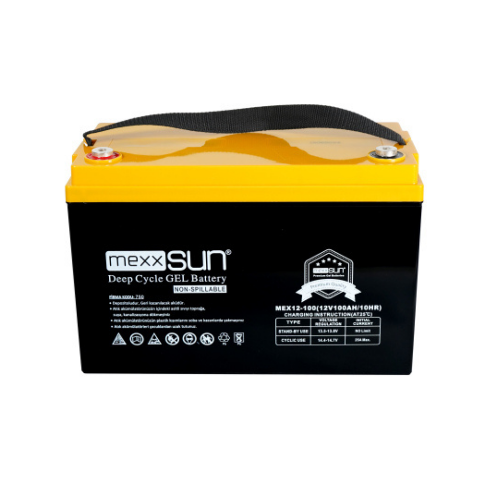12 Volt 100 Amper Deep Cycle Solar Jel Akü 