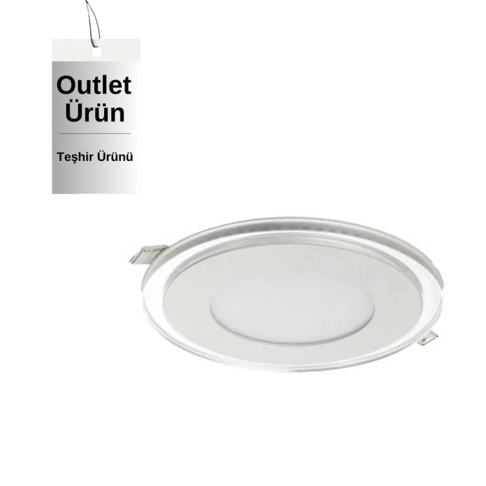 15Watt Sıva Altı Yuvarlak Camlı Led Panel Armatür (Beyaz Işık-Mavi Işık)