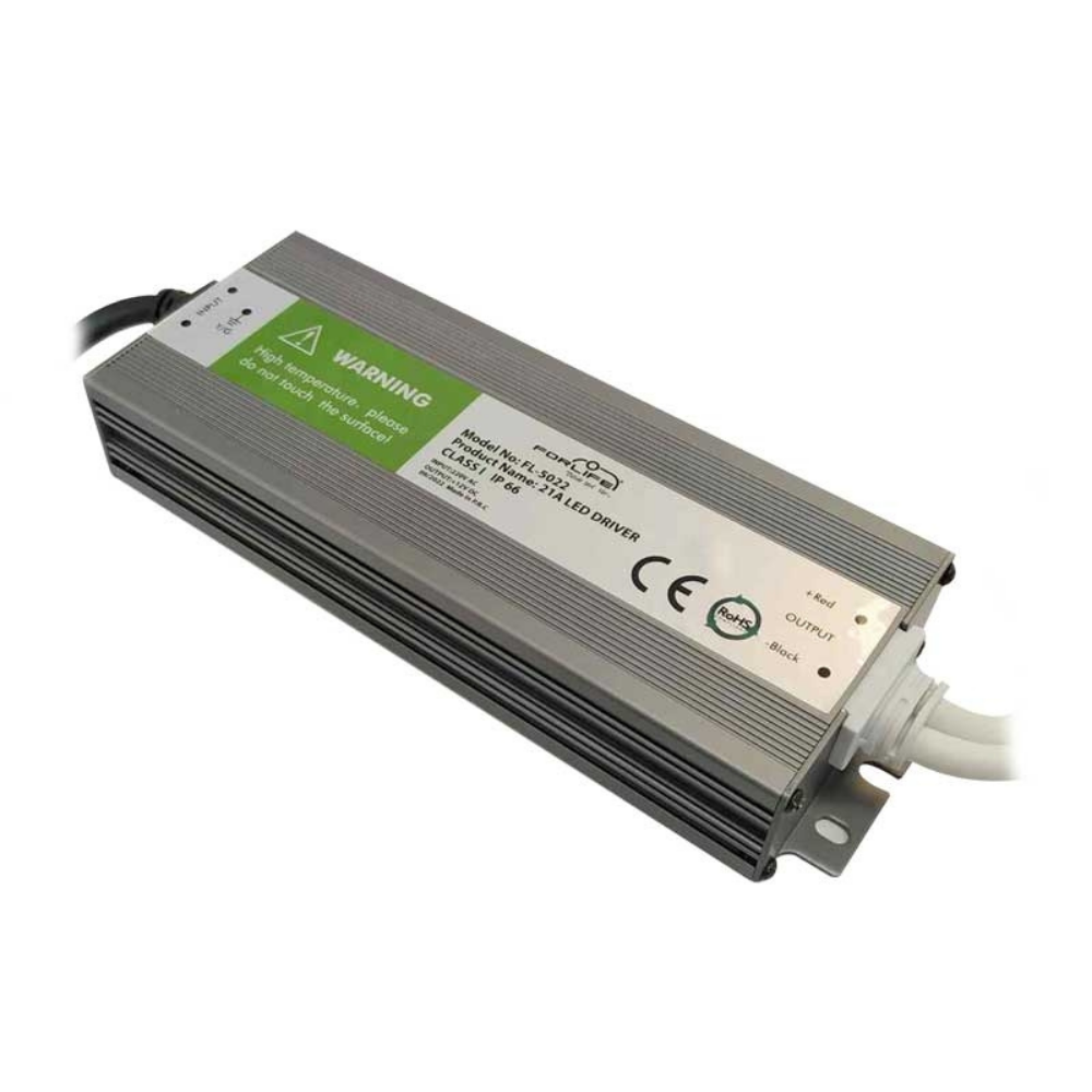 21 Amper 12 Volt 250 Watt IP66 Dış Mekan Led Trafosu