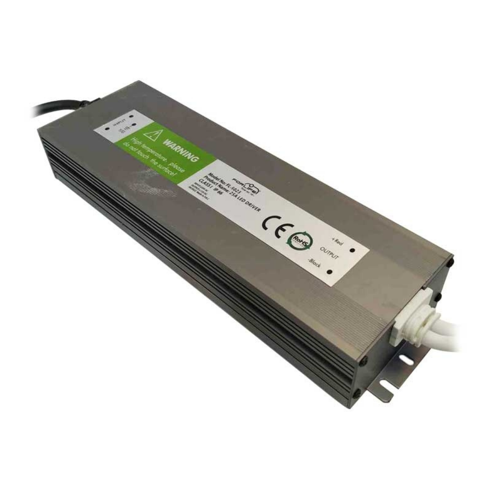 25 Amper 12 Volt 300 Watt IP66 Dış Mekan Led Trafosu