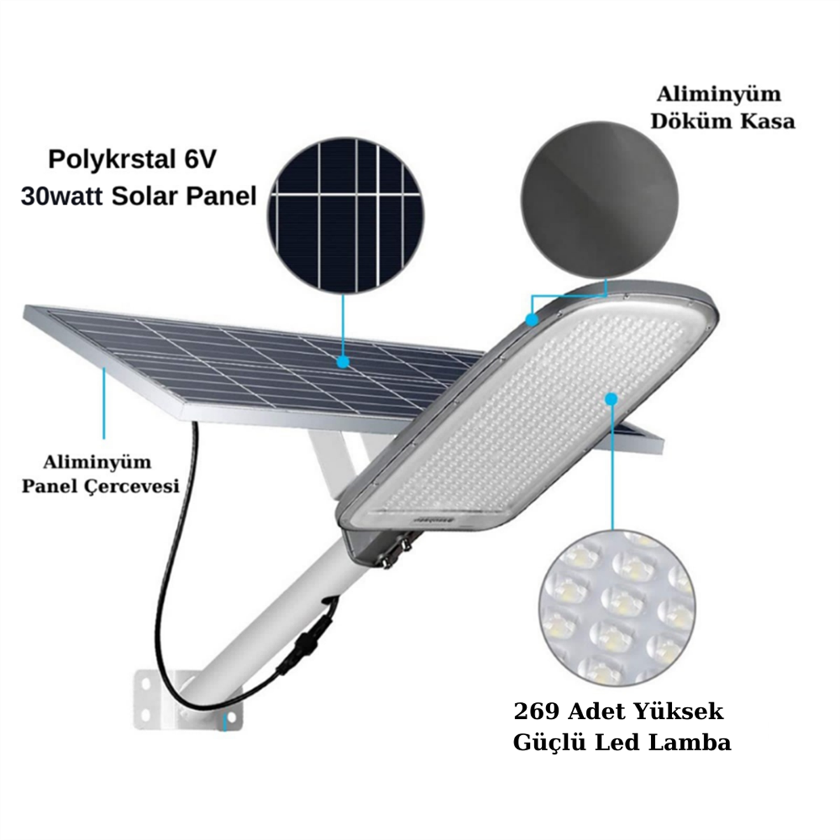 400Watt Güneş Enerjili Solar Sokak Lambası