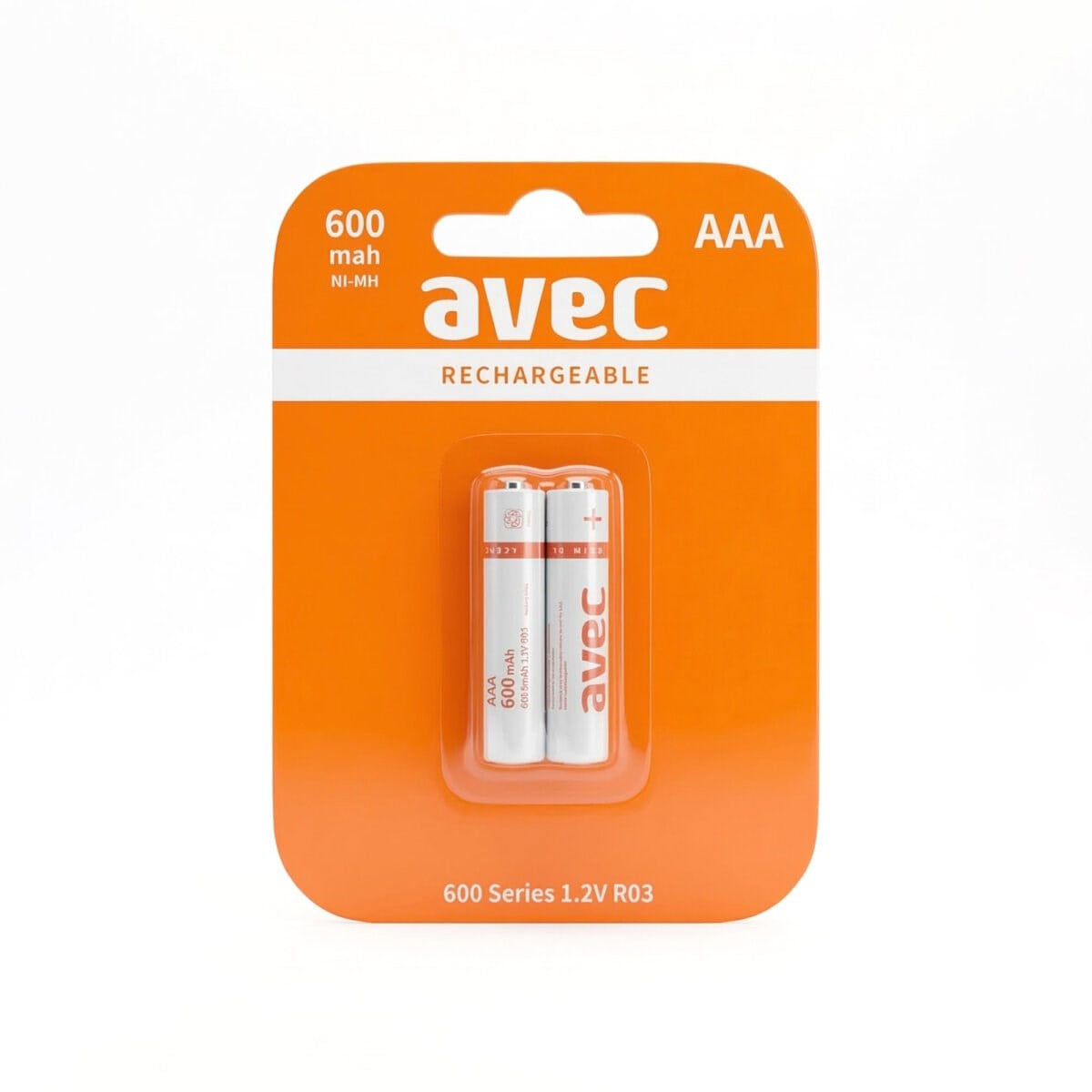 Avec AAA ince Şarjlı Pil 600mAh 2 li pk