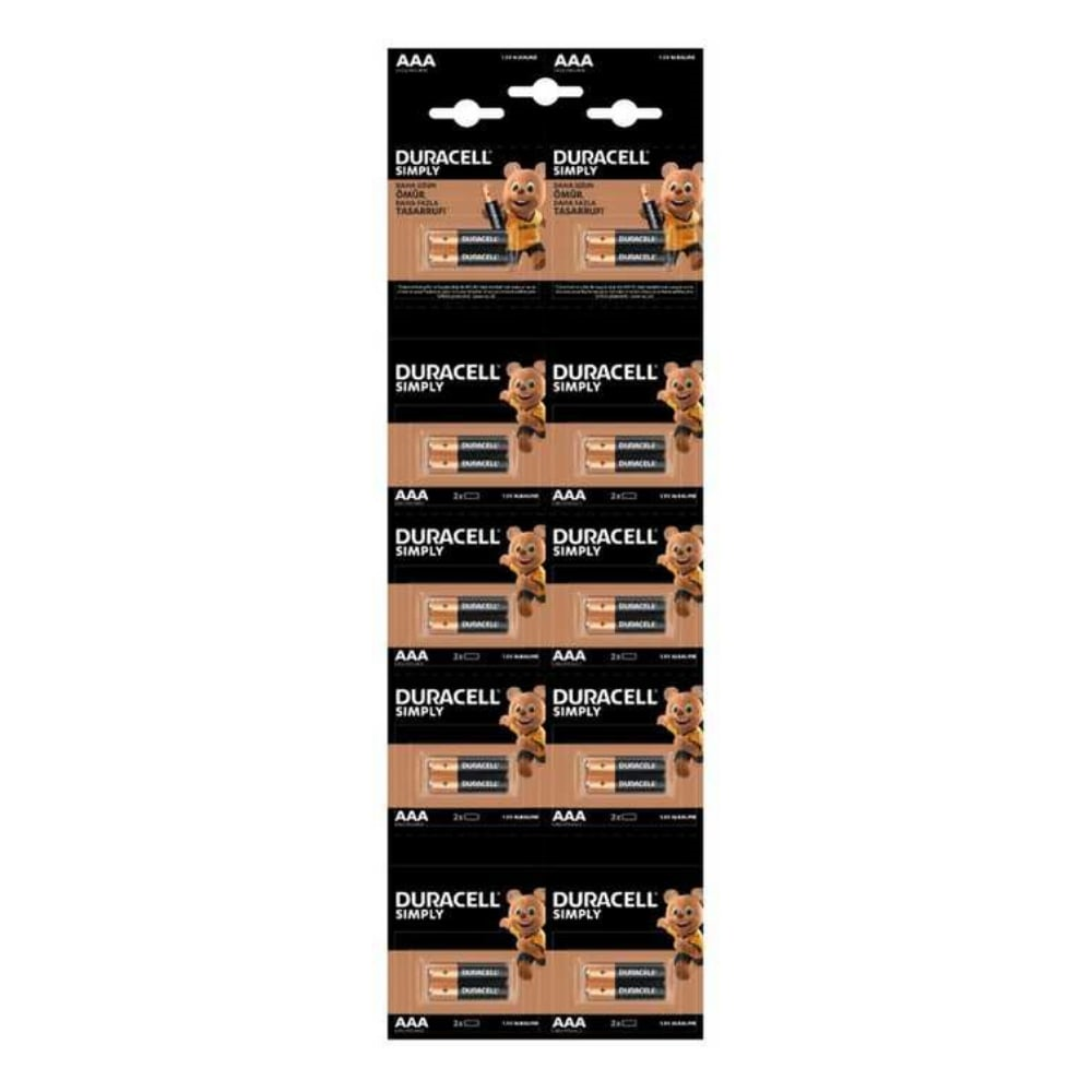 DuracellDuracell Alkalin AAA Kartela İnce Pil 20'li