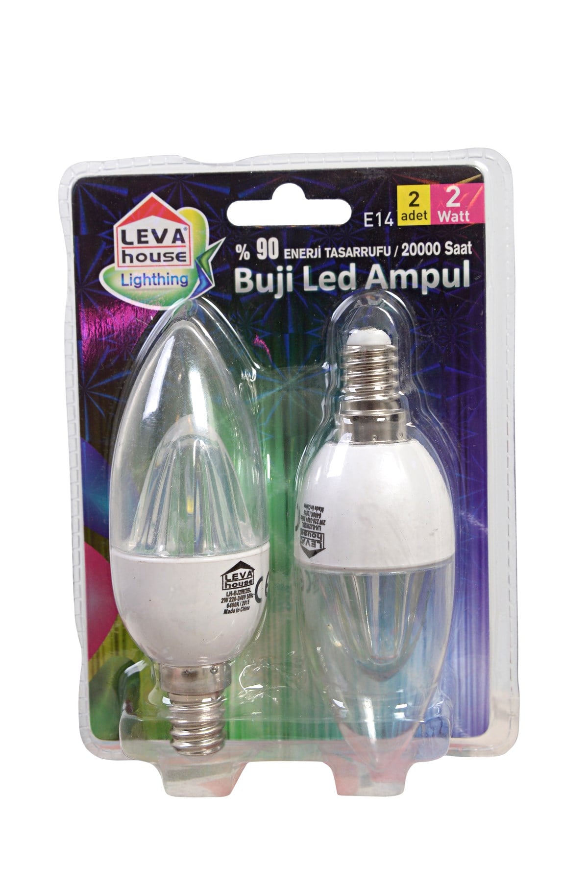 E-14 Duylu Mum Led Ampul 2'Li PK