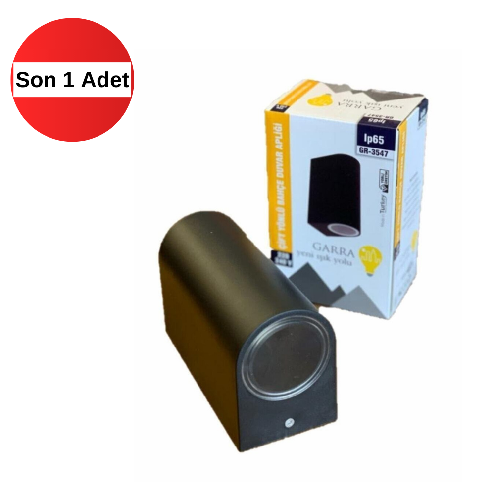 Garra Çift Yönlü İç ve Dış Mekan IP65 Bahçe Duvar Aplik (Siyah)