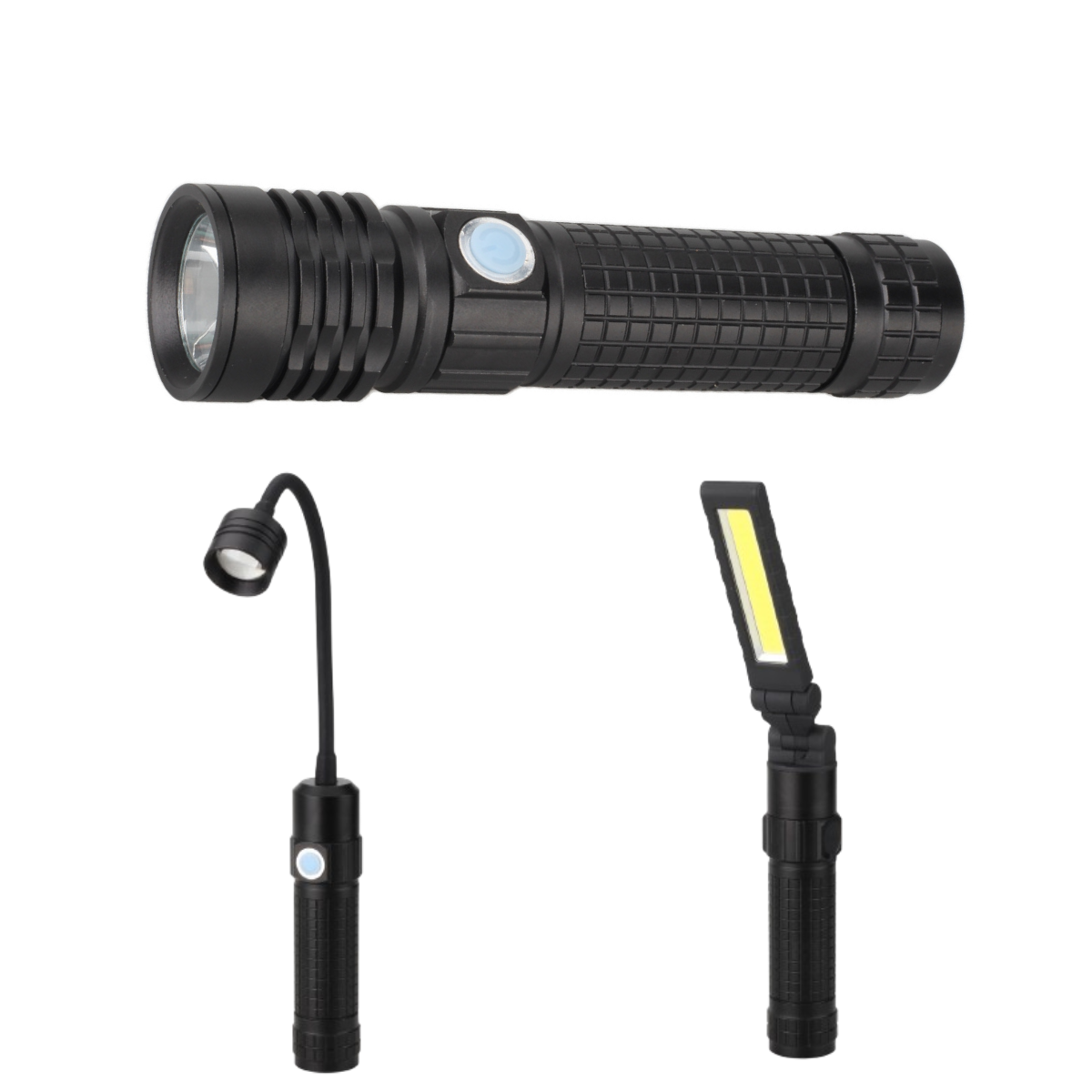 Panther PT-921 P50 Led Fonksiyonel USB Şarjlı/Pilli El Feneri