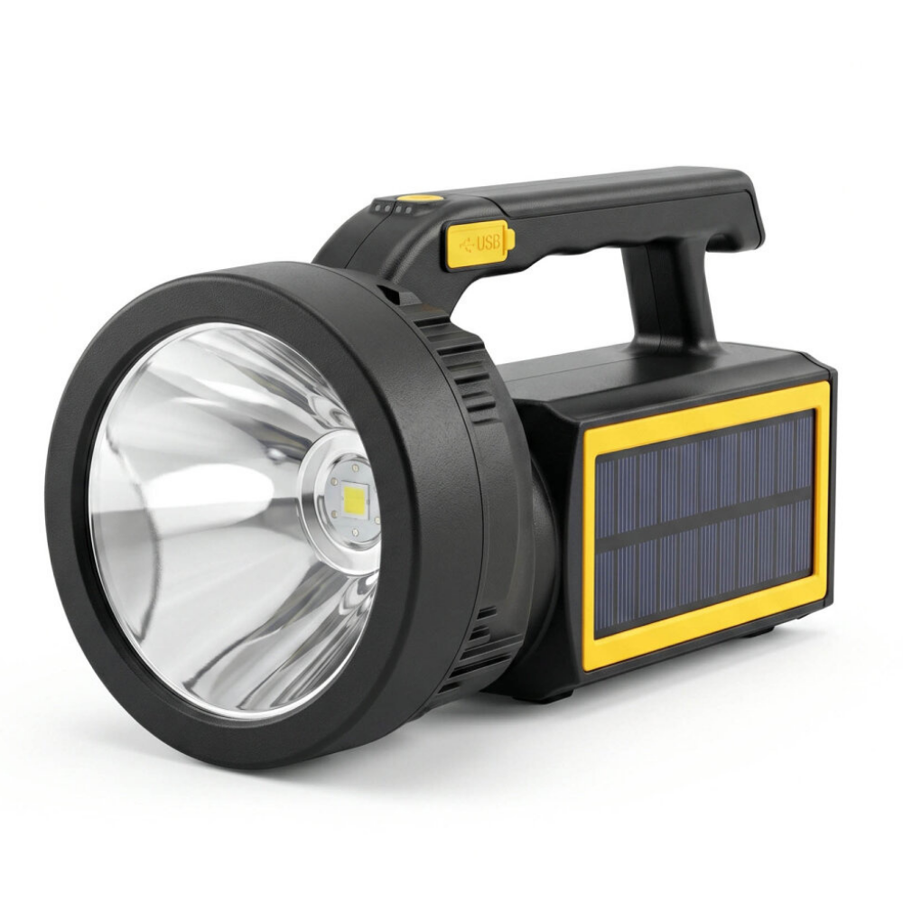 Panther Pt-6214 13 Watt P50 Ledli Solar + USB Şarjlı Projektör El Feneri