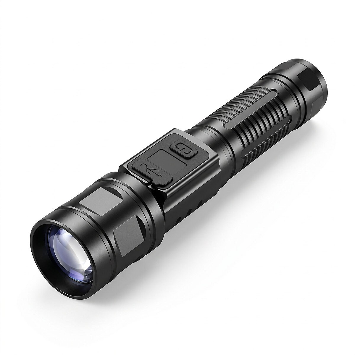 Panther 900 Lümen 6 Watt Lazer Ledli USB Şarjlı Zoomlu El Feneri