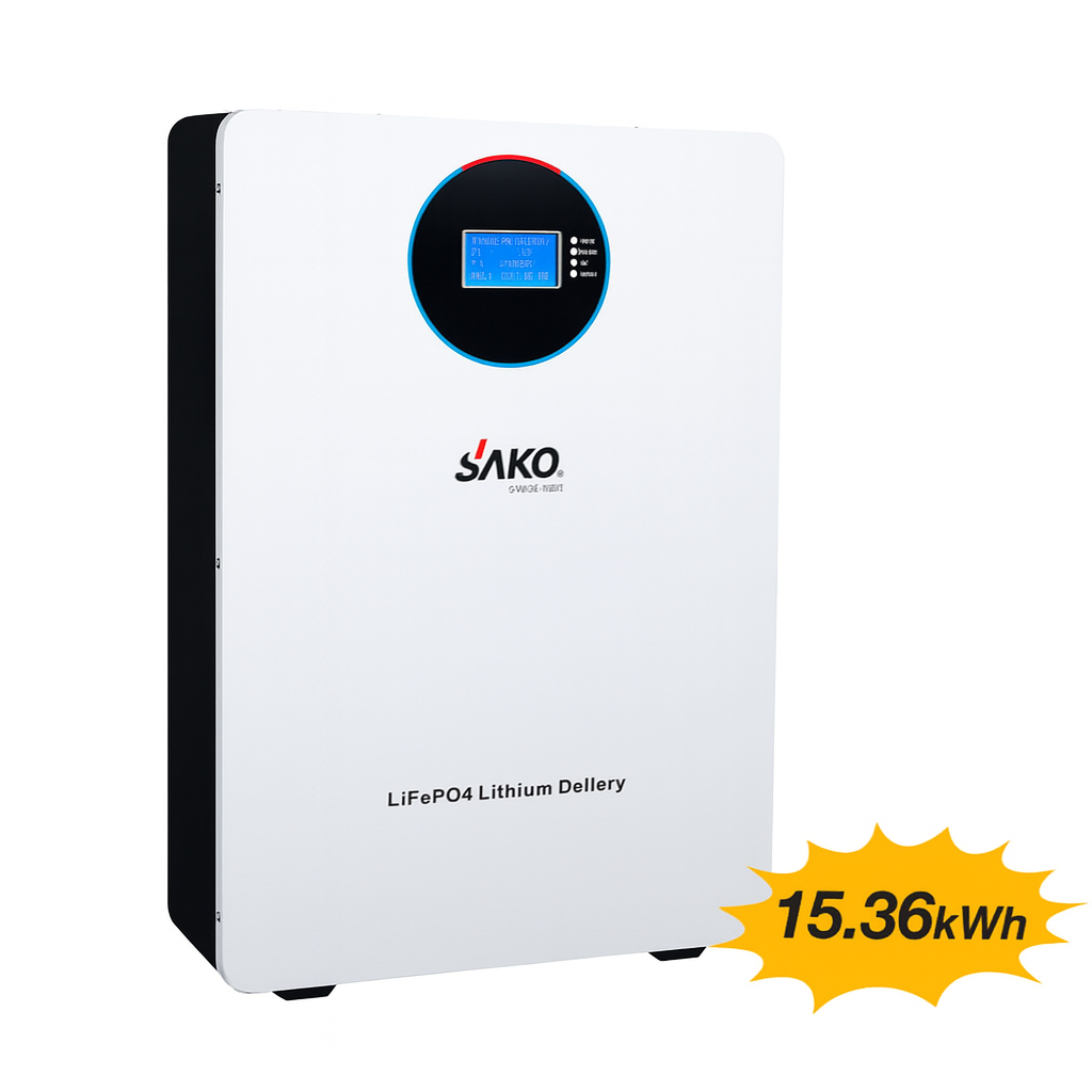 Sako Li-Sun 51.2 Volt 300Ah 15.36 KWh LifePo4 Lityum Akü