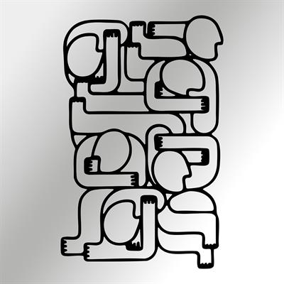 Abstract Soyut İnsan Figürlü Modern Metal Duvar Tablosu, Figüratif Metal Duvar Dekoru