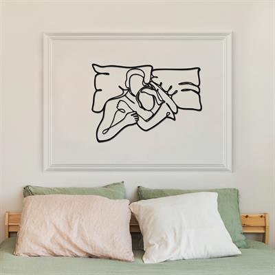 Amor Duradero Metal Romantik Yatak Odası Dekoru, Modern ve Şık Metal Tablo