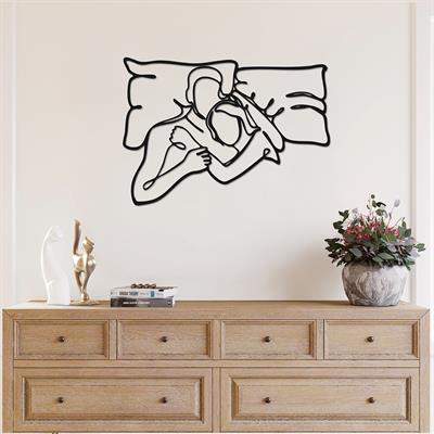 Amor Duradero Metal Romantik Yatak Odası Dekoru, Modern ve Şık Metal Tablo