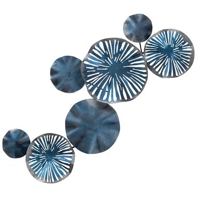 Astrid Safir Mavi Dairesel Form Metal Tablo – Modern, Minimal ve Derin Tonlarda Zarif Duvar Süsü