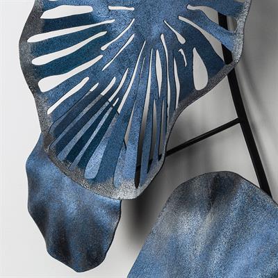 Astrid Safir Mavi Dairesel Form Metal Tablo – Modern, Minimal ve Derin Tonlarda Zarif Duvar Süsü