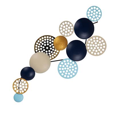 Bronte Okyanus Soyut Metal Duvar Tablosu | Dairesel Geometrik Formlu Modern Lüks Duvar Dekoru | Yeni Ev Hediyesi