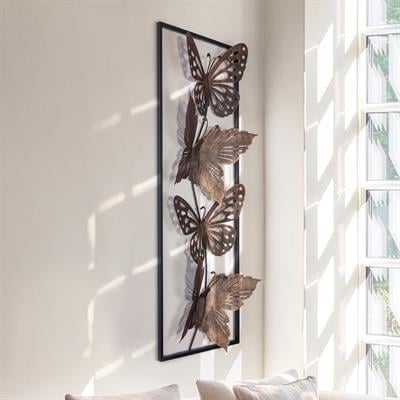 Butterfly Metal Duvar Tablosu, Dekoratif Duvar Süsü, Kelebek Duvar Süsü  
