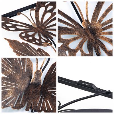 Butterfly Metal Duvar Tablosu, Dekoratif Duvar Panosu, Kelebek Duvar Süsü  