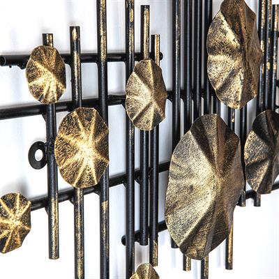 Cardamom Lüks Geometrik Metal Duvar Tablosu – Gold Dokulu Modern Duvar Dekoru - Soyut Metal Pano