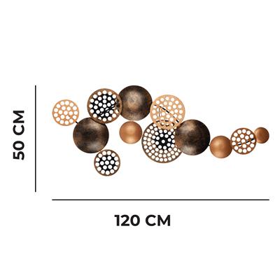 Cengiz M. İçin Özelleştirilmiş 120x50 CM Ölçülerinde Bronz Renkli Metal Duvar Dekoru