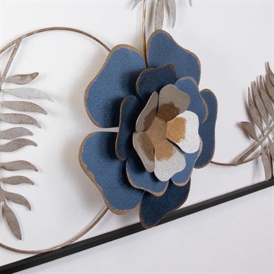 Cipor Metal Duvar Panosu - Çiçekli Duvar Dekoru, Doğa Temalı, Salon Duvar Süsü, İç Mekan Duvar Dekoru