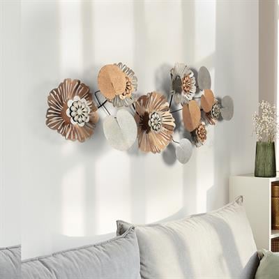 Daisy Çiçek Motifli  Metal Duvar Tablosu | Otel Süsü | Yeni Ev Hediyesi