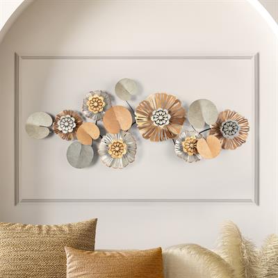 Daisy Çiçek Motifli  Metal Duvar Tablosu | Otel Süsü | Yeni Ev Hediyesi