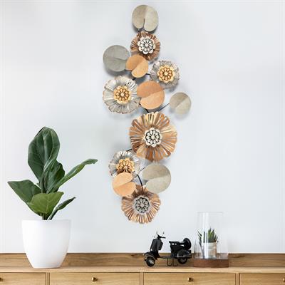 Daisy Çiçek Motifli  Metal Duvar Tablosu | Otel Süsü | Yeni Ev Hediyesi