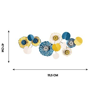 Daisy Çiçekli Duvar Süsü, Ev Ofis Otel Duvar Dekorasyonu, Metal Duvar Aksesuarları