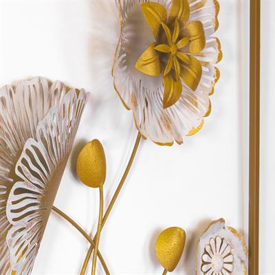 Dekorenzo Flower Metal Duvar Tablosu – Çiçek Temalı Modern Duvar Dekoru