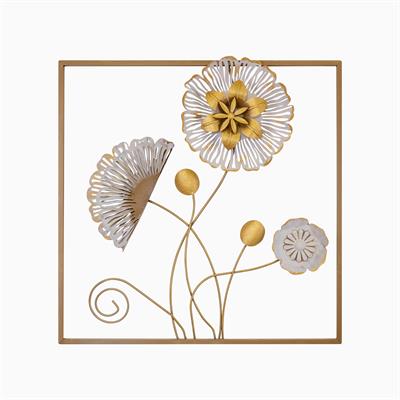 Dekorenzo Flower Metal Duvar Tablosu – Çiçek Temalı Modern Duvar Dekoru